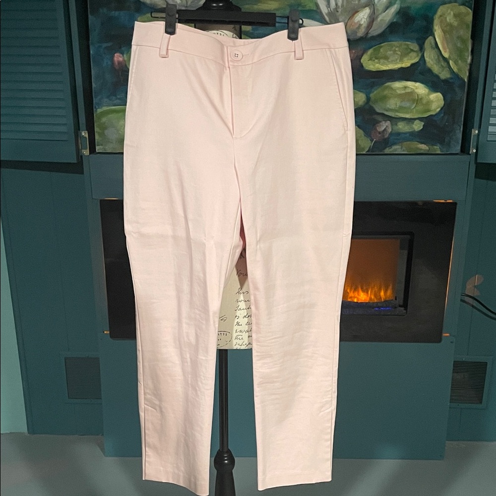 Cabi Light Pink trousers with side slit 
Style #5678